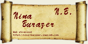Nina Burazer vizit kartica